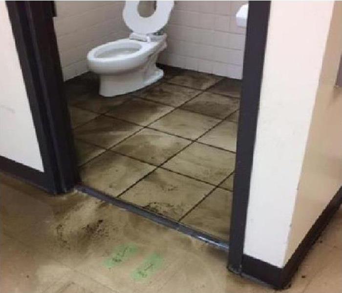 water damaged bathroom